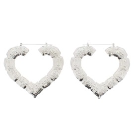 Zac's Alter Ego Bamboo Style Gold & Silver Patterned Earrings