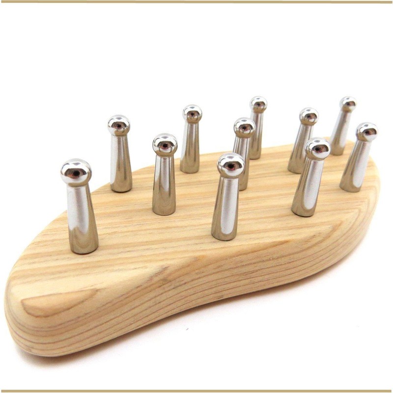 かっさ 無痕かっさ板 S型 手づかみタイプ 台湾檜木製 かっさプレート