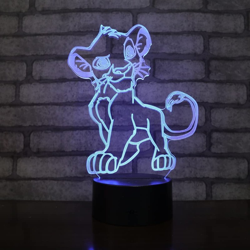 Wolostore Simba Children's LED Lamp Colour Changing USB Night Light