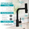 CENOSA Kitchen Faucet with Pull Down Sprayer Waterfall Single Hole