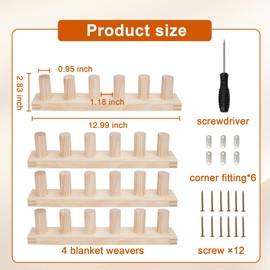 MLLNFUE 55” Chunky Knitting Loom - Customizable Knitting Machine - Foldable & Portable Design Chunky Knit Blanket Loom - Beginner-Friendly Knitting Blanket Kit