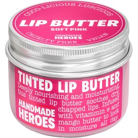 Handmade Heroes Bálsamo Labial Con Color 100% Natural, Mascarilla Labial Nocturna, Hidratante Y Acondicionador Labial Sin Derivados Del Petróleo Para Labios Secos, Bálsamo Labial Intensivo Y Terapia L
