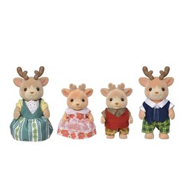 Calico Critters Reindeer Family, Set of 4 Collectible Doll Figures
