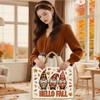 NBIAN Autumn Pumpkin Canvas Tote Bag - Large Reusable Grocery