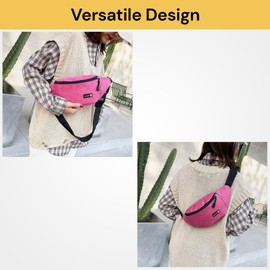 EZONEDEAL Fanny Packs for Women Men - Adjustable Crossbody Bag,Sling Bag - Belt Bag for Women Multiple Compartments Waterproof Waist Bag Chest Bag,Waist Pack for Camping,Travel Outdoor (Blue)