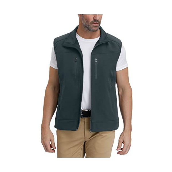 Men's Full-Zip Polar Fleece Vest Soft and Cozy Sleeveless Jacket