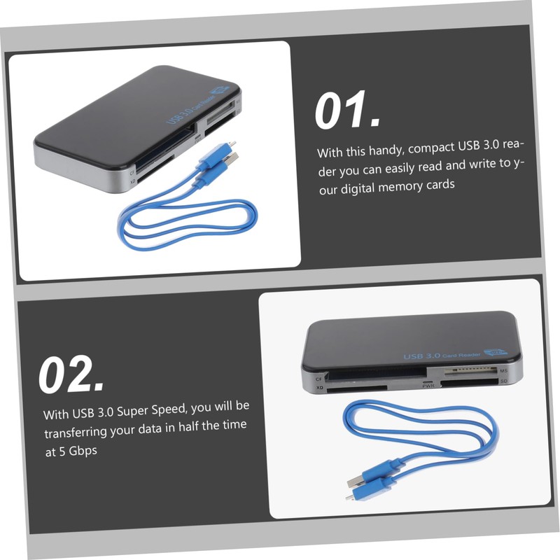 CAXUSD USB High-Speed Compact Flash Memory Card Reader Multi-Function Adapter