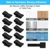 APOMOONS 50 Pcs Under Desk Cable Management, Hook and Loop
