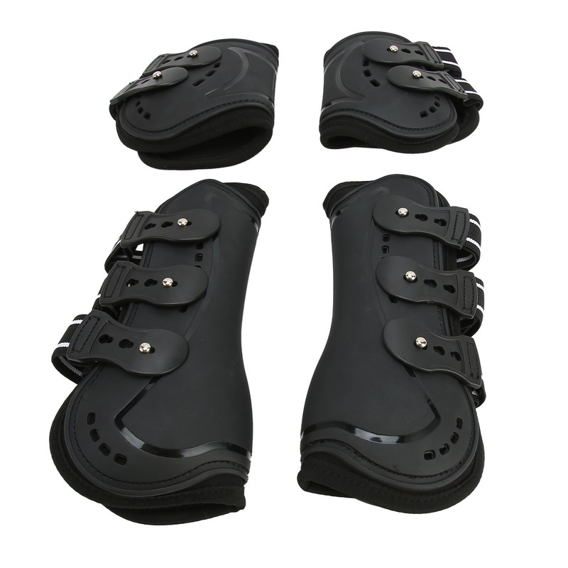 Horse Front Hind Leg Boots Shock Absorption Breathable Open Front