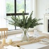 mizii 10pcs Artificial Eucalyptus Stems Silk Green Leaves 23'' Faux