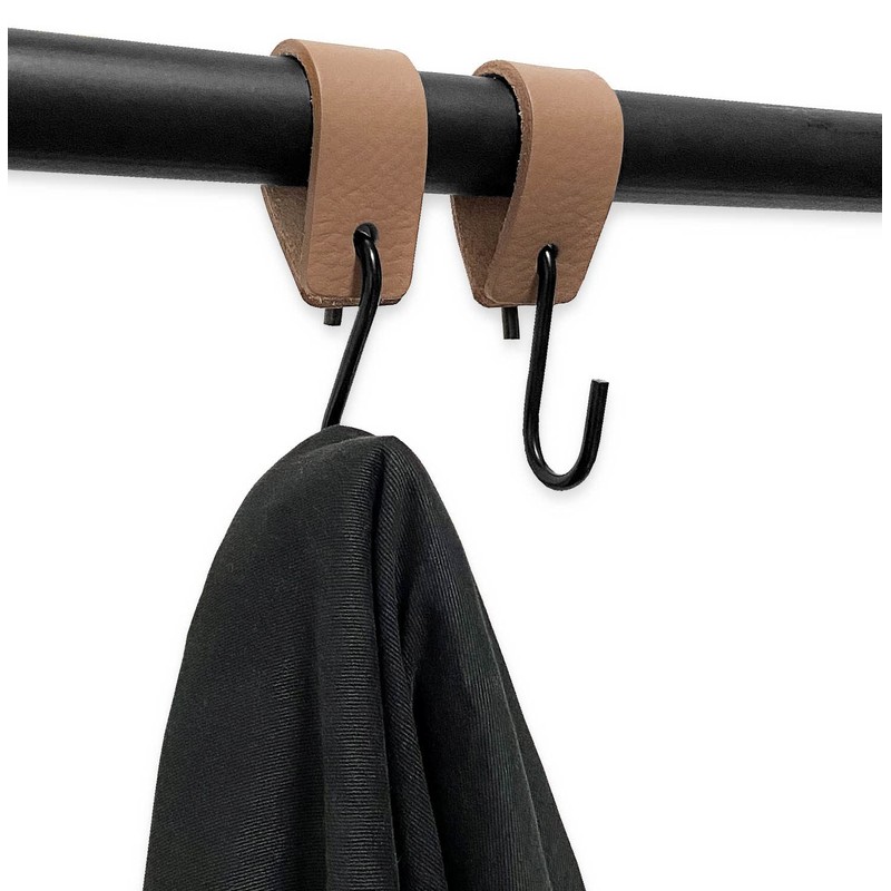 Brute Strength - Leather S Hooks for Hanging - Taupe