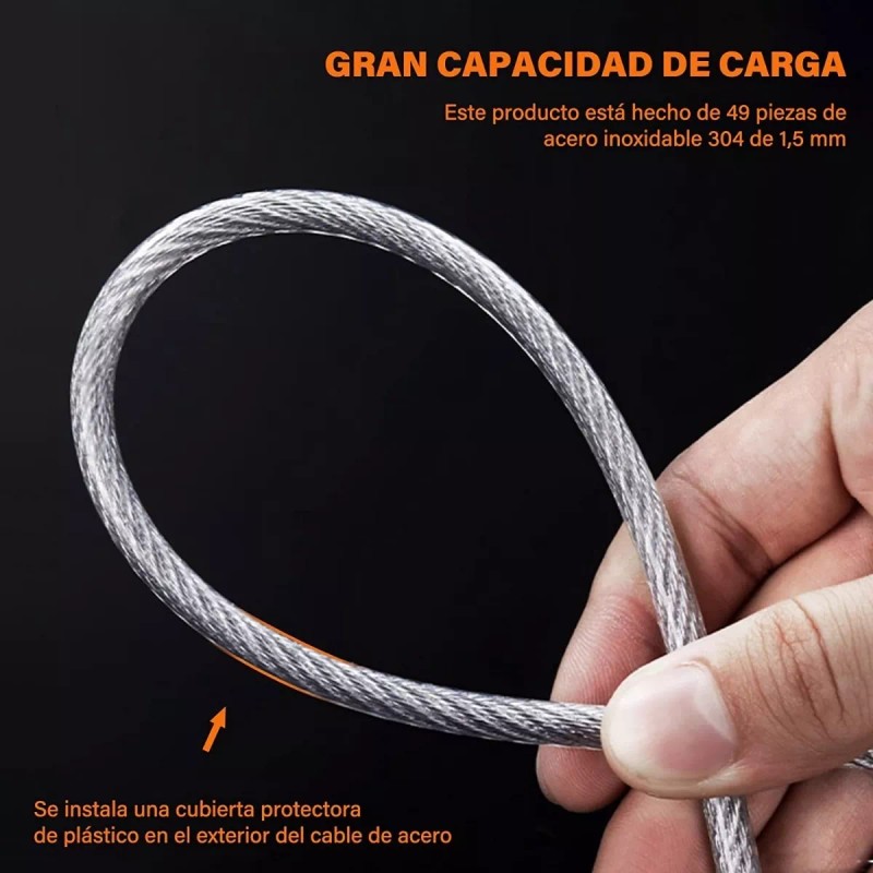 DIJIA Tendederos Plegables Tendedero Retráctil De Pared 2 Líneas