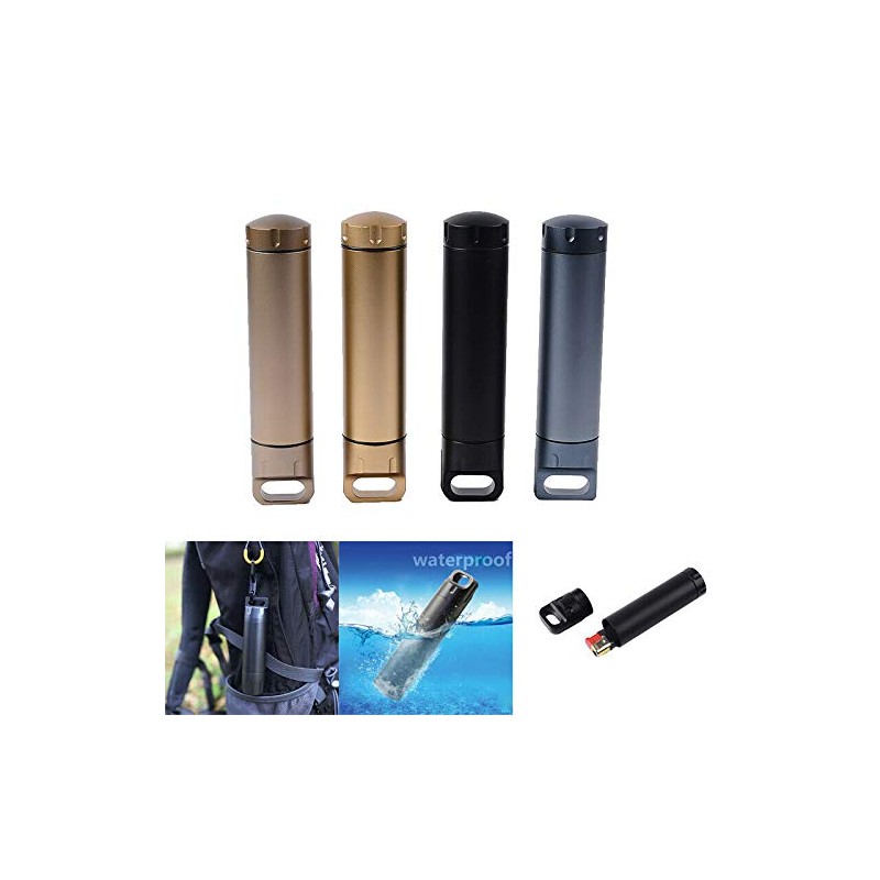 Waterproof Pill Holder, Vogueing Tool, 2 Pack EDC Container Aluminum