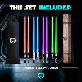 LIGHTSABER CHOPSTICKS LIGHT UP STAR WARS CHOPSTICK LED Glowing Light Saber Chop Sticks REUSABLE Sushi Sabers Cool Fun Geeky STARWARS Chop Stick Set Darth Red Green Blue Purple | 4 Pairs CASE GIFT BOX