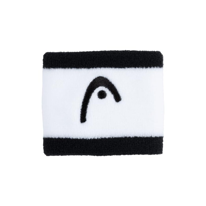 HEAD Unisex Adult Wristband Striped 2.5, Black/White, 2.5 Inches