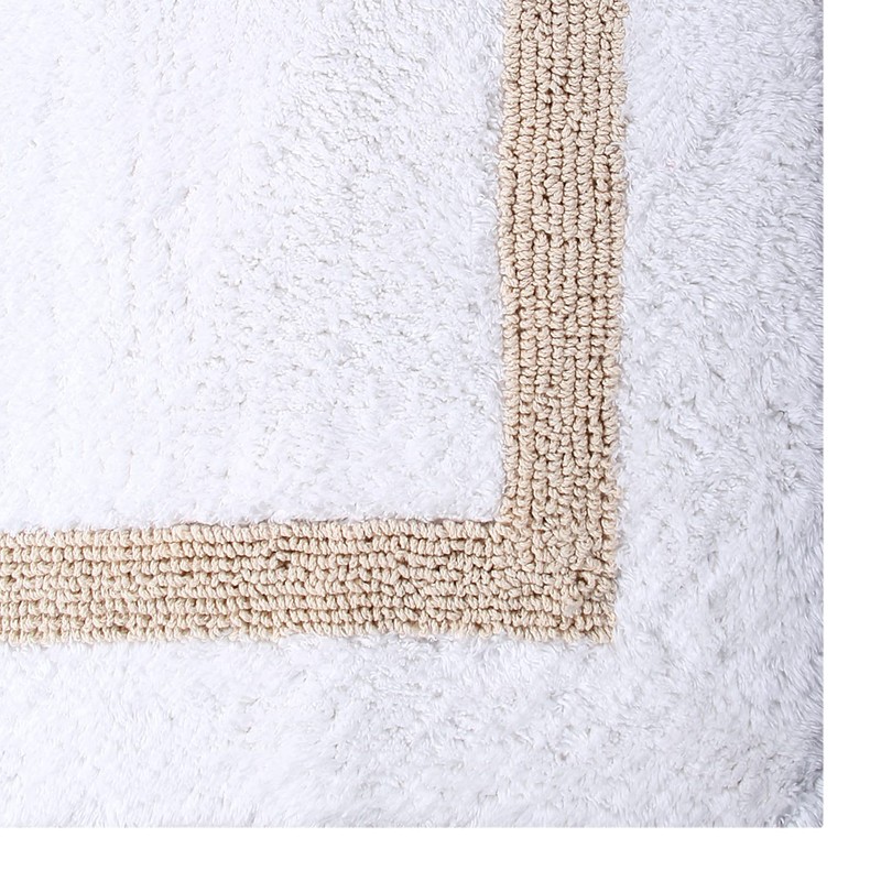 Better Trends 100% Cotton Hotel Collection Bath Mats, White &