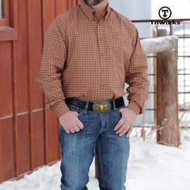 TRIWORKS Mens Western Cowboy Belt Cowgirl Embossed Leather Belt with Floral Engraved Buckle