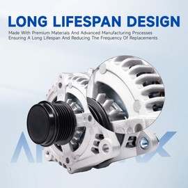 APLEDAX High Output Alternator For/TOYOTA/Camry 2012-2015 for/RAV4 2009-2012 For/Scion Tc 2011-2016 12V 100Amp 6-Groove Pulley Upgraded 27060-36010 11402N