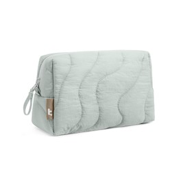 tomtoc Electronics Organiser Travel Pouch, Puffy Accessory Bag for Women, Quilted Cable Bag Tech Pouch for Essentials, Cord, Charger, Airpods, Portable Storage Organiser for Cosmetics, Daily Items