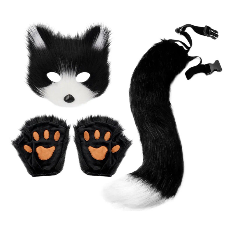 Qian Set De Máscara Y Cola De Therian For Halloween