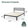 ZINUS Mia Metal Platform Bed Frame with Headboard / Wood