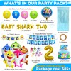 Empire Party Supply ベビーシャーク 2歳の誕生日装飾 ベビーシャーク Two Two Two サメファミリー