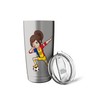 Soccer Fan Romania Romanian Flag Stainless Steel Insulated Tumbler