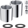 iFealClear 2PCS Brass Pipe Fitting, Shower Coupling, G1/2 x G1/2