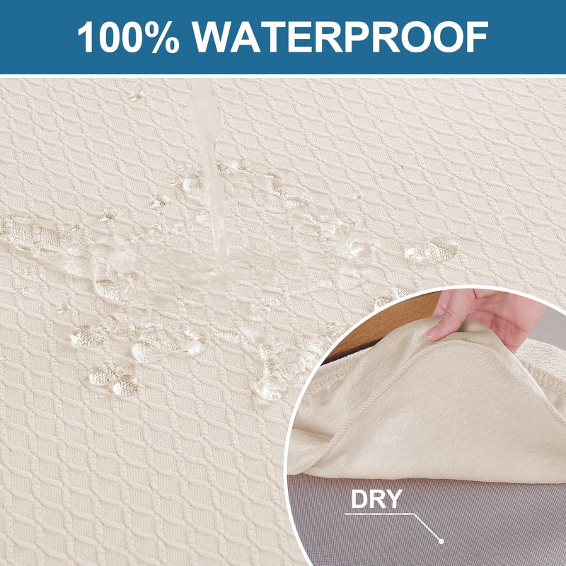 smiry Waterproof Seat Covers for Dining Room Chairs Set of