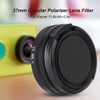 37mm Circular Polarizer Lens Filter with Adapter Ring Protective Cap