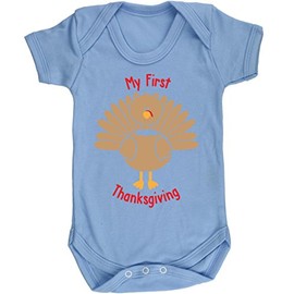 Hippowarehouse My First Thanksgiving Baby Vest Bodysuit (Short Sleeve) Boys Girls