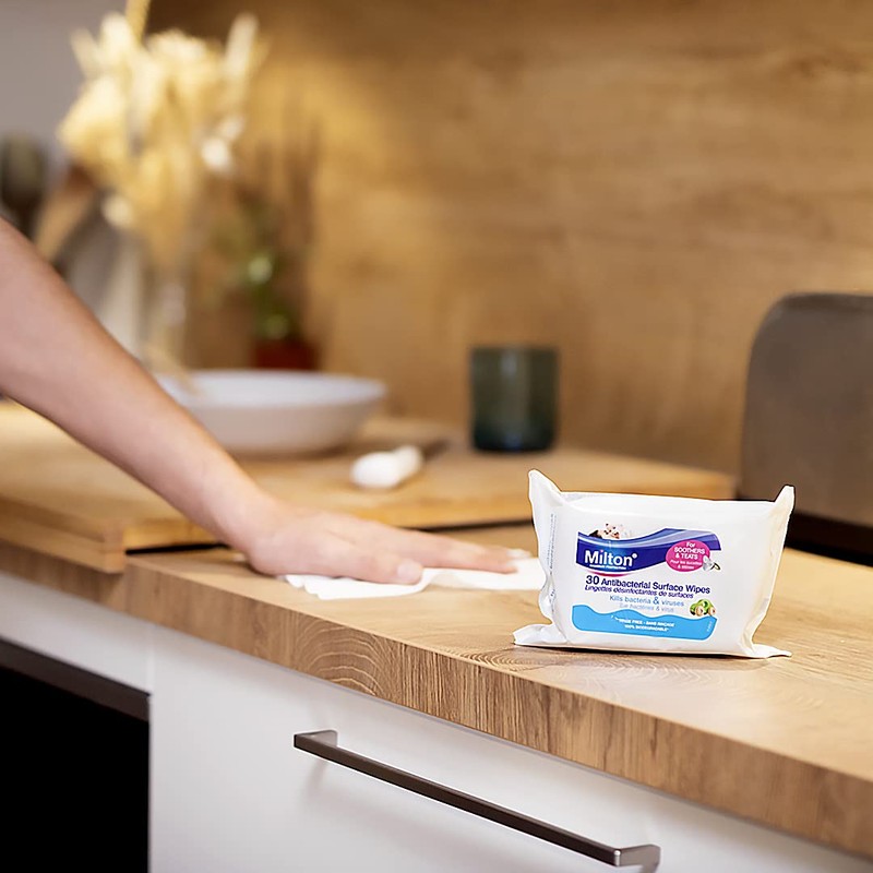 Milton Maximum Protection Antibacterial Surface Wipes 30 Wipes