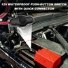 MUQIDA - Interruptor de botón impermeable con conector rápido, mini