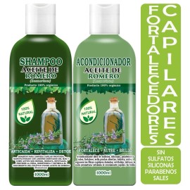 Shampoo Y Acondicionador Aceite De Romero 1l, Sin Sulfatos