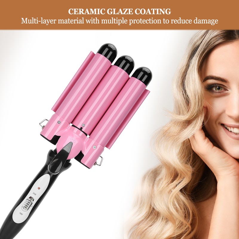 Hair Curling Iron 3 Barrel 28mm Electric Hair Waver Curling