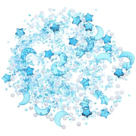 TEHAUX Bracelet Making Crystal Glass Beads Star Moon Shaped Beads 4mm Loose Spacer Beads for DIY Necklace Earrings Bracelet Jewelry Making a Coloured Beads