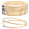 Caydo 12 Pieces 12 Inch Embroidery Hoops Wooden Round Adjustable