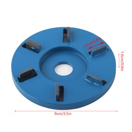 Wood Carving Disc Steel, Upgraded Wood Carving Disc Grinding Wheel 6 Teeth Grinder Wheel Disc Wood Shaping Disc for Cutting Carving Shaping Wood, Arc Blade, Flat Blade(Flat Blade)