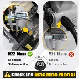 LycorTrade Pressure Washer Hose 100FT for Power Washer, 5800 PSI Kink Resistant Pressure Washing Extension Hose, 1/4" Power Washer Hose Replacement (M22-14mm) with 3/8" Quick Connector, Black