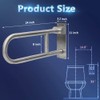 Flip Up Grab Bars Handicap Rails Toilet Safety Rails Stainless