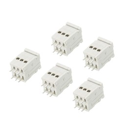 MECCANIXITY PCB Spring Terminal Block Connector KF141AV 150V 2A 2.5mm 3 Pin for PCB Board Electronics Computers Pack of 5