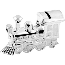 Silver Plated Train Money Bank