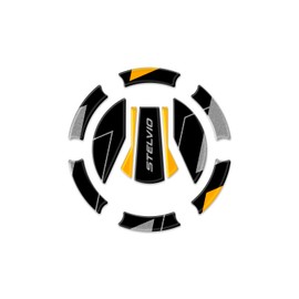 Az Graphishop 3D Resin Fuel Cap Protector Compatible with Moto Guzzi Stelvio V100 2024-2025 GP-3058 (Savanna Yellow)