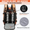 MARITTON Ski Boot Bag, 50L Ski Boot Backpack Water-Resistant Ski