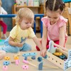 TONZE Wooden Construction Montessori Toys for 2 3 4 Year