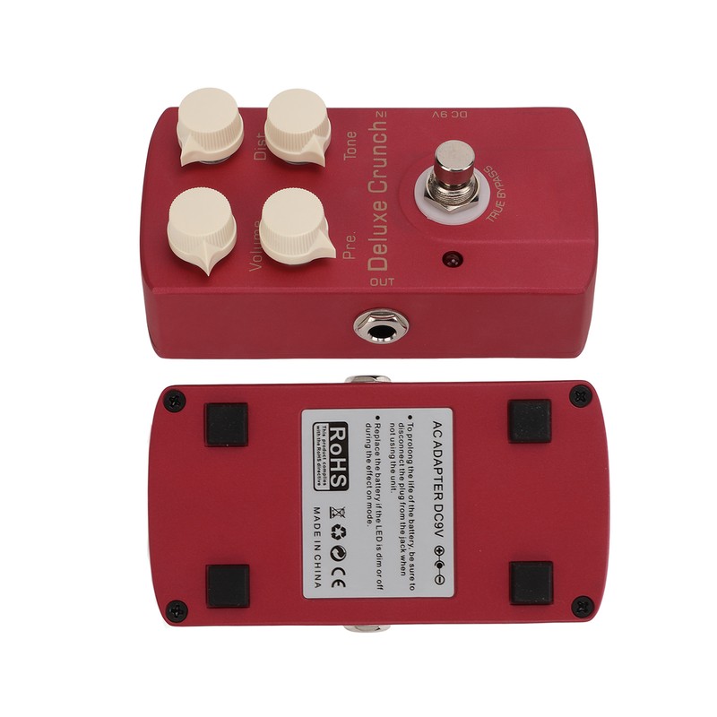 Electric Guitar Effect Pedal Deluxe Crunch Distortion Single Instrument Accessory