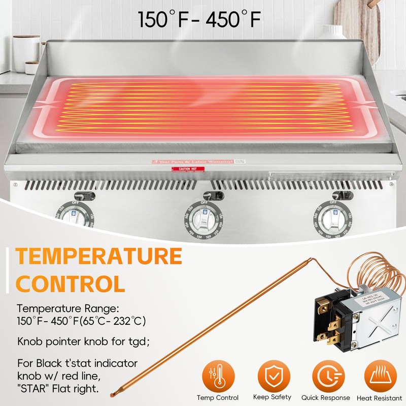 SA-465-36 Compatible Thermostat for Star Max Griddle