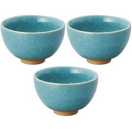 Set of 3 Turkish Nukushi Round Green Tea [3.6 x 2.2 x 2.2 inches (9.2 x 5.7 cm), 6.9 fl oz (170 cc)] | Sencha