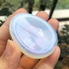 Ladeukoi Synthetic Opalite Crystal Thumb Worry Stone, Hand Carved Healing