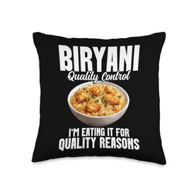 Biryani Handi Paste Pot Indian Mix Food Making Biryani Throw Pillow